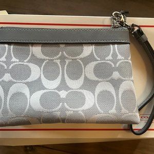 Coach Wristlet Purse in Signature Canvas
